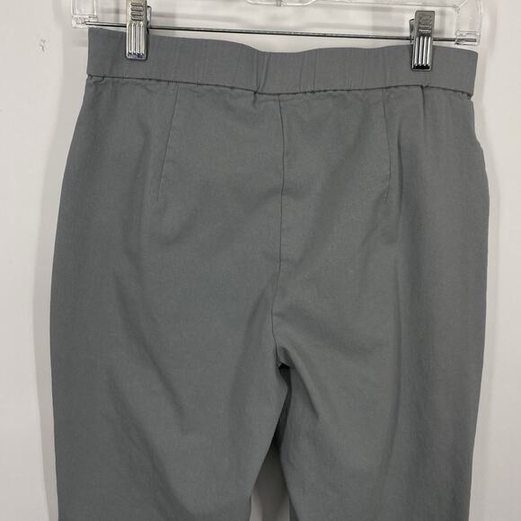 Susan Graver Ponte Stretch Ankle Pants Size 6 Light Gray Elastic Waist pull on - Picture 4 of 7